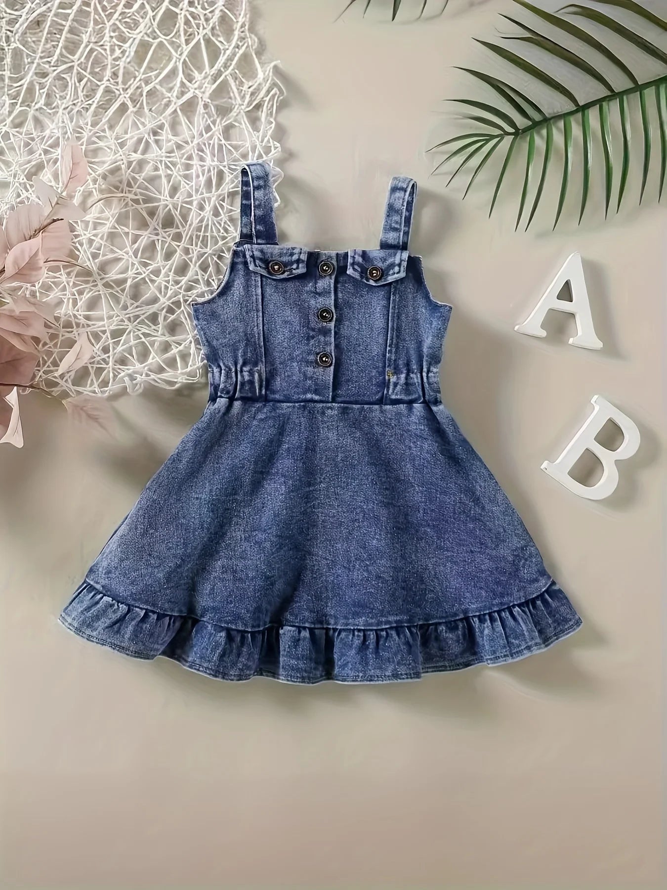 Macacão Vestido Jeans – Charme Baby