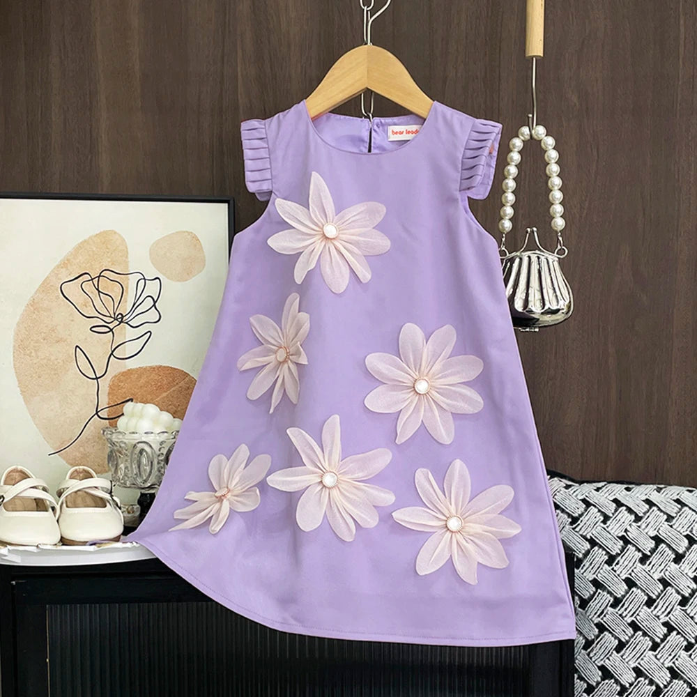 Vestido Lívia – Vestido Princesa com Flores 3D