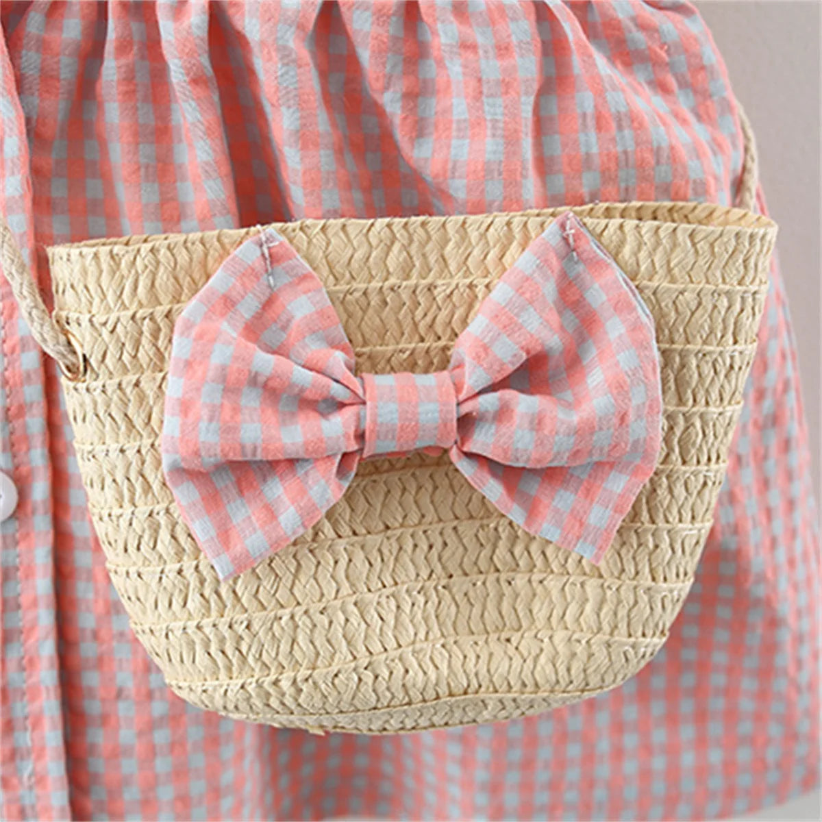 Vestido Infantil Xadrez com Mochilinha – Olivia