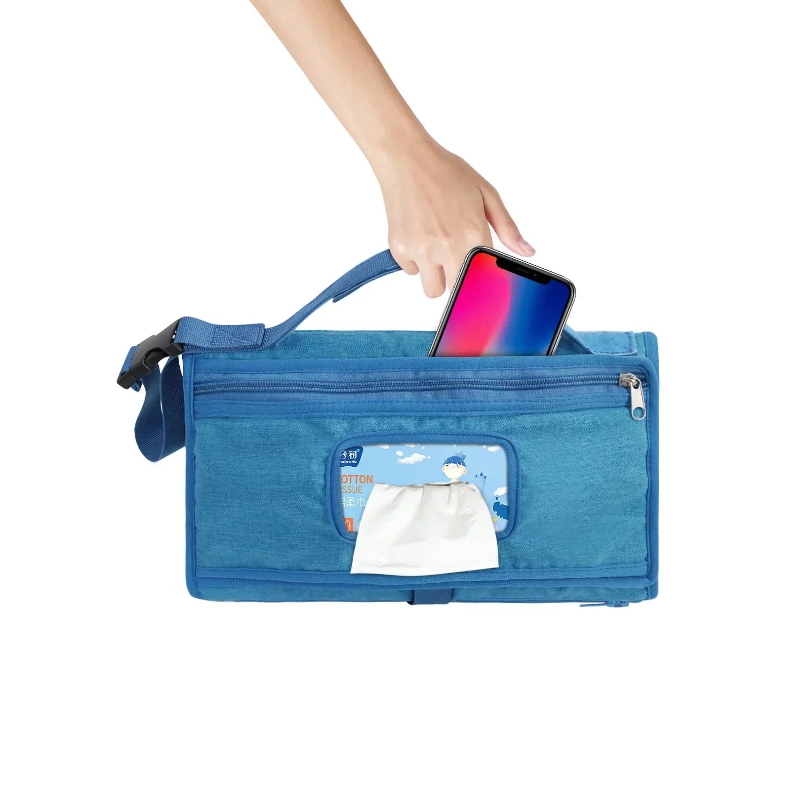 Trocador Portátil para Bebê – Tapete Impermeável com Bolsos e Estação de Troca de Fraldas para Viagem