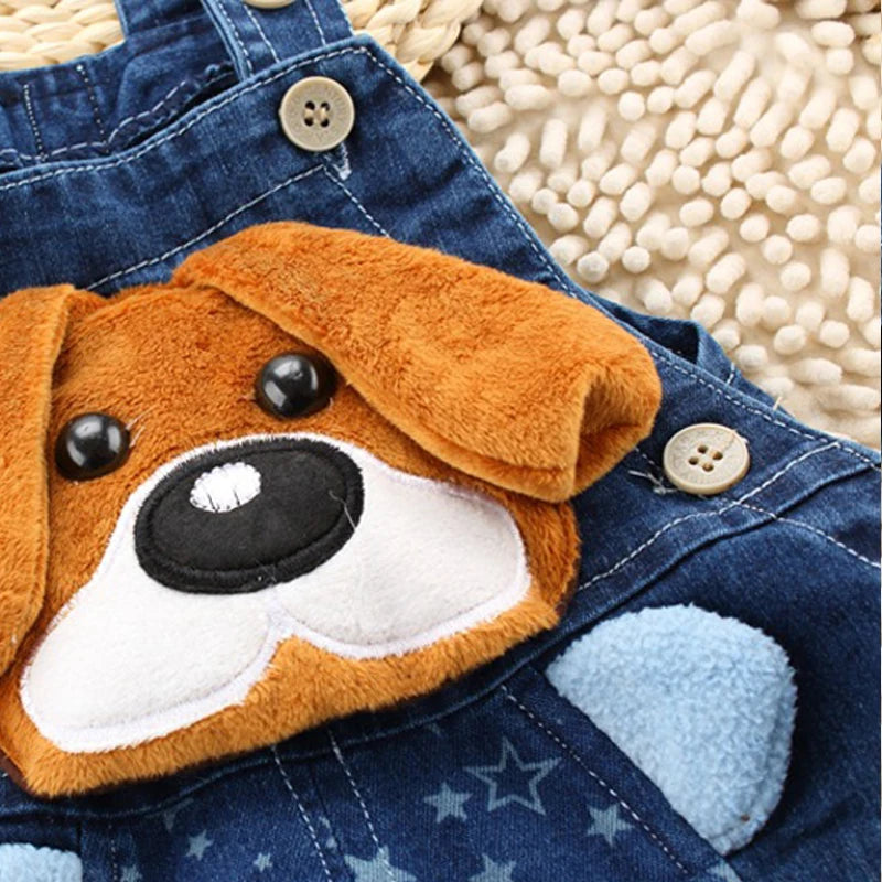 Macacão Infantil “Léo Jeans” – Jardineira Curta