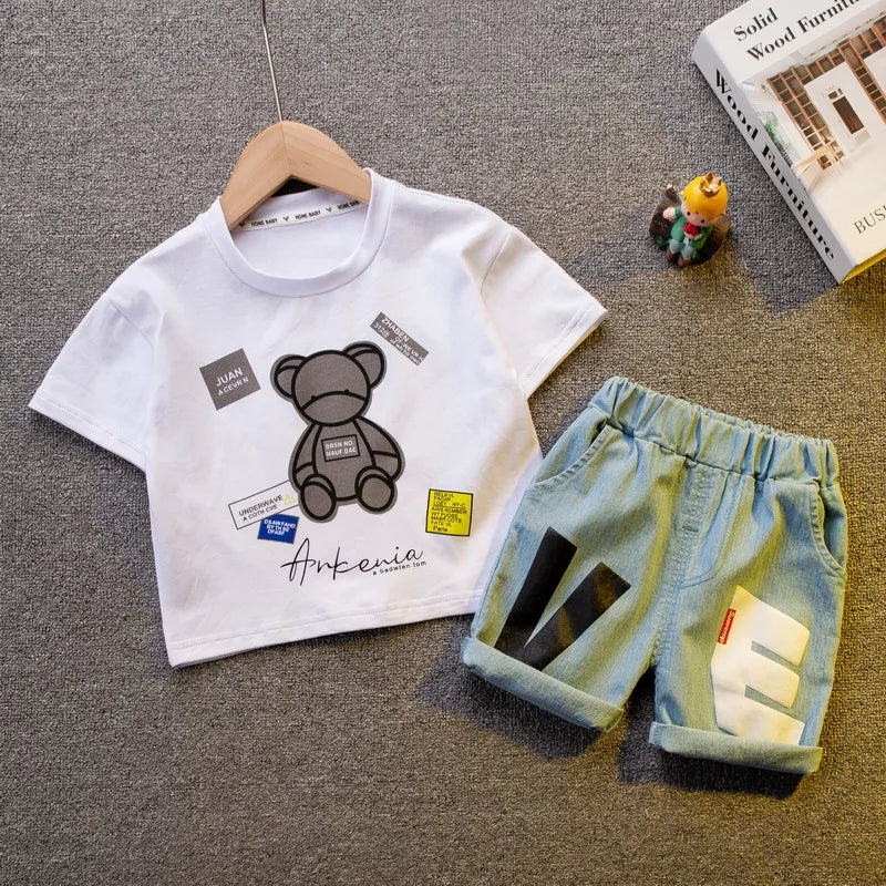 Conjunto Infantil Verão Camiseta Manga Curta + Shorts