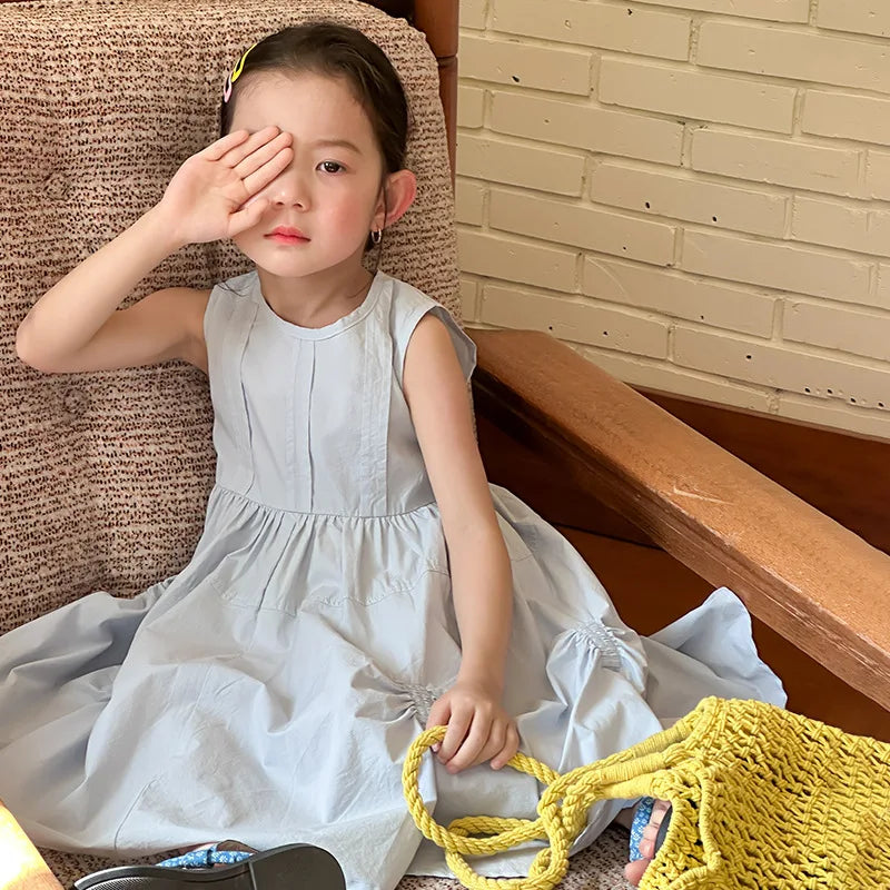 Vestido Infantil de Verão Estilo Princesa