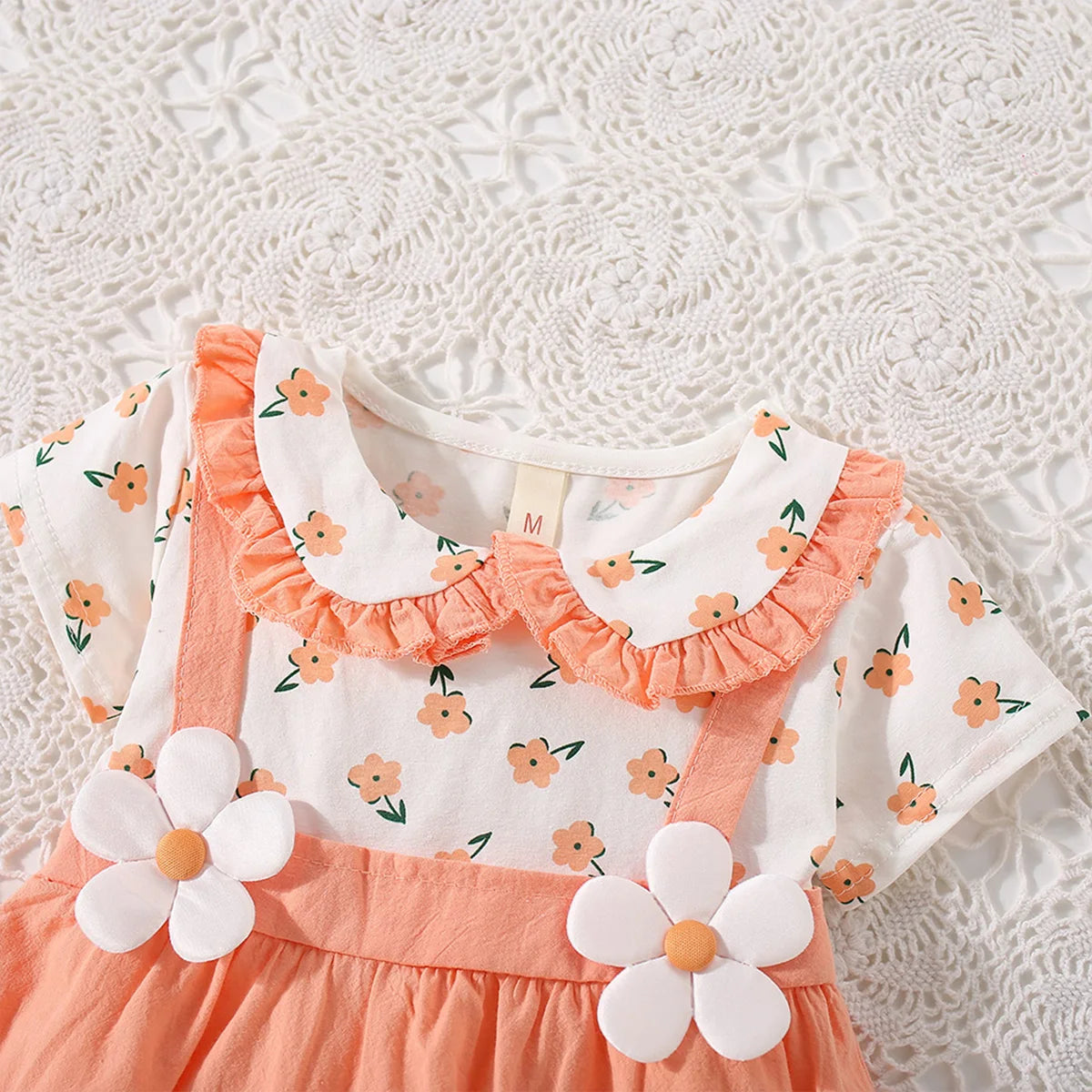 Vestido Floral Infantil com Gola Boneca – Lily