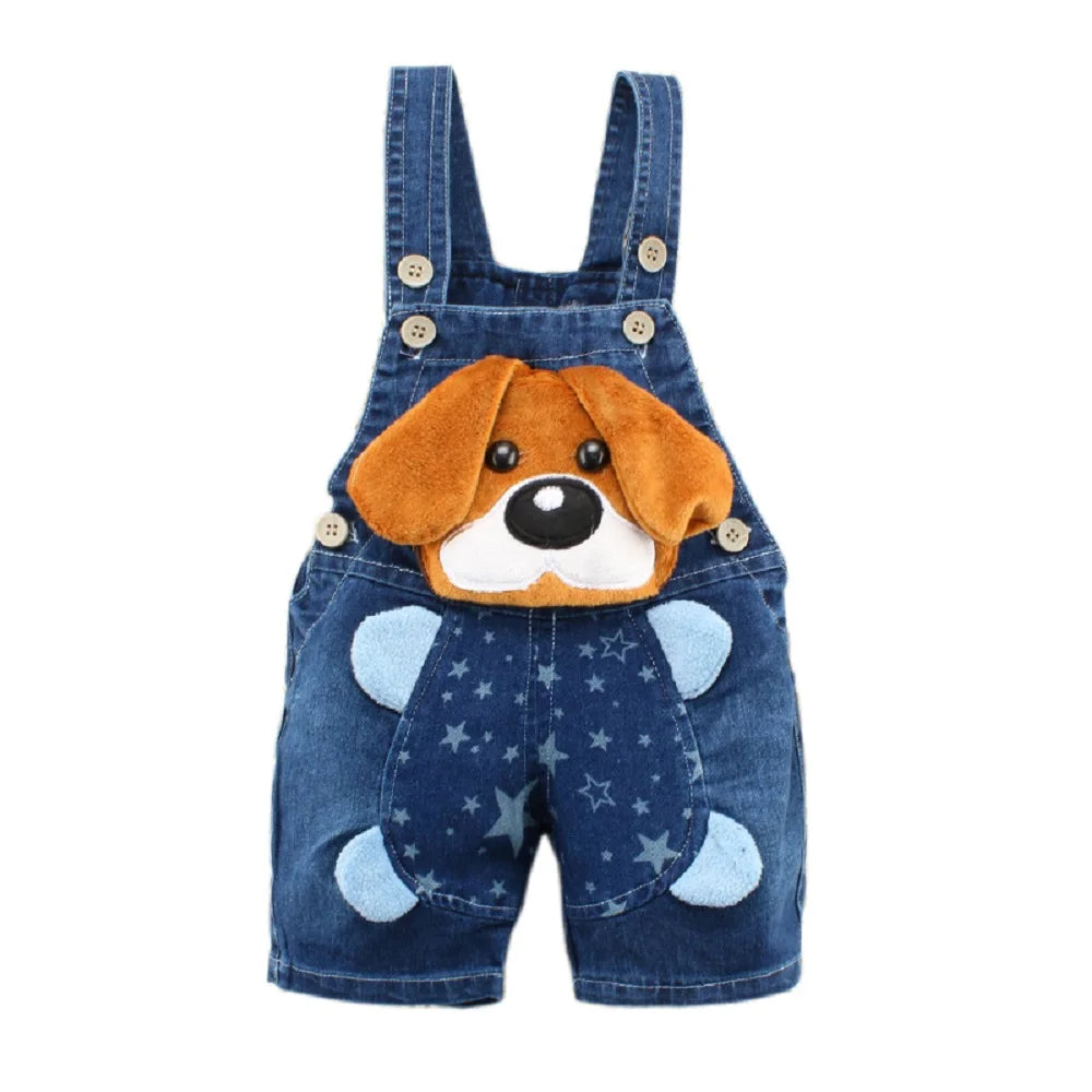 Macacão Infantil “Léo Jeans” – Jardineira Curta