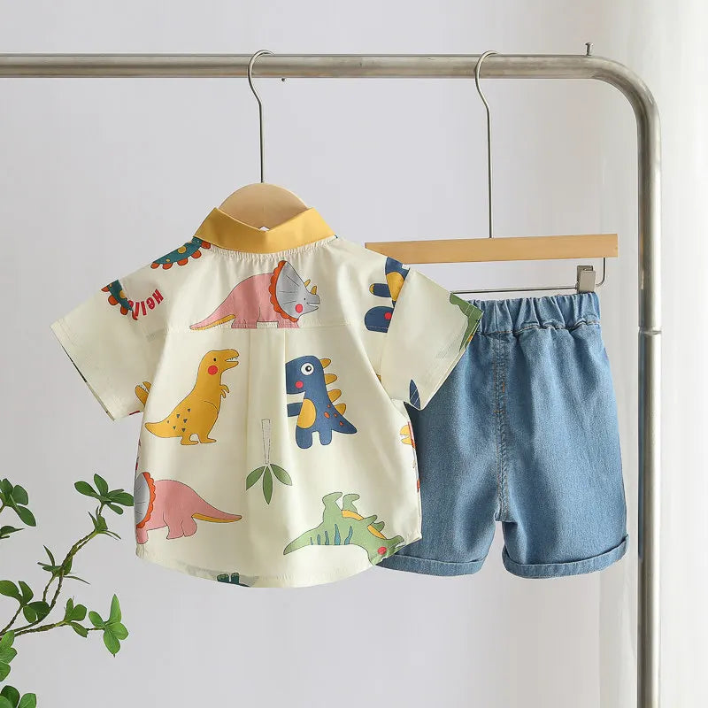 Conjunto Infantil Verão Dino Pop – 2 Peças