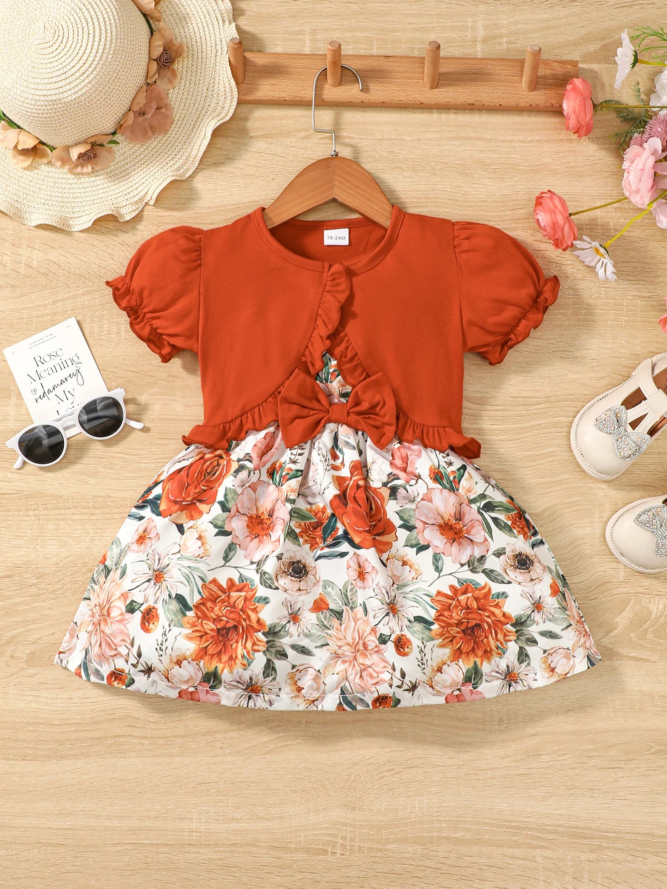 Vestido 2 Peças Laço Floral – Encanto de Verão