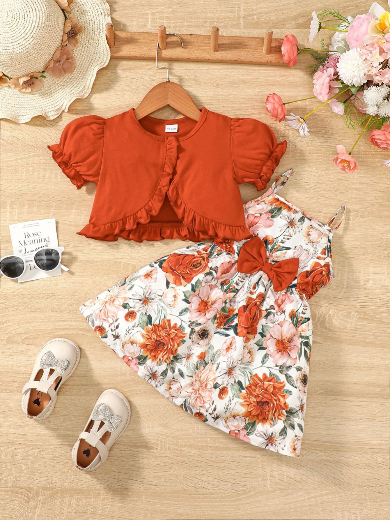 Vestido 2 Peças Laço Floral – Encanto de Verão