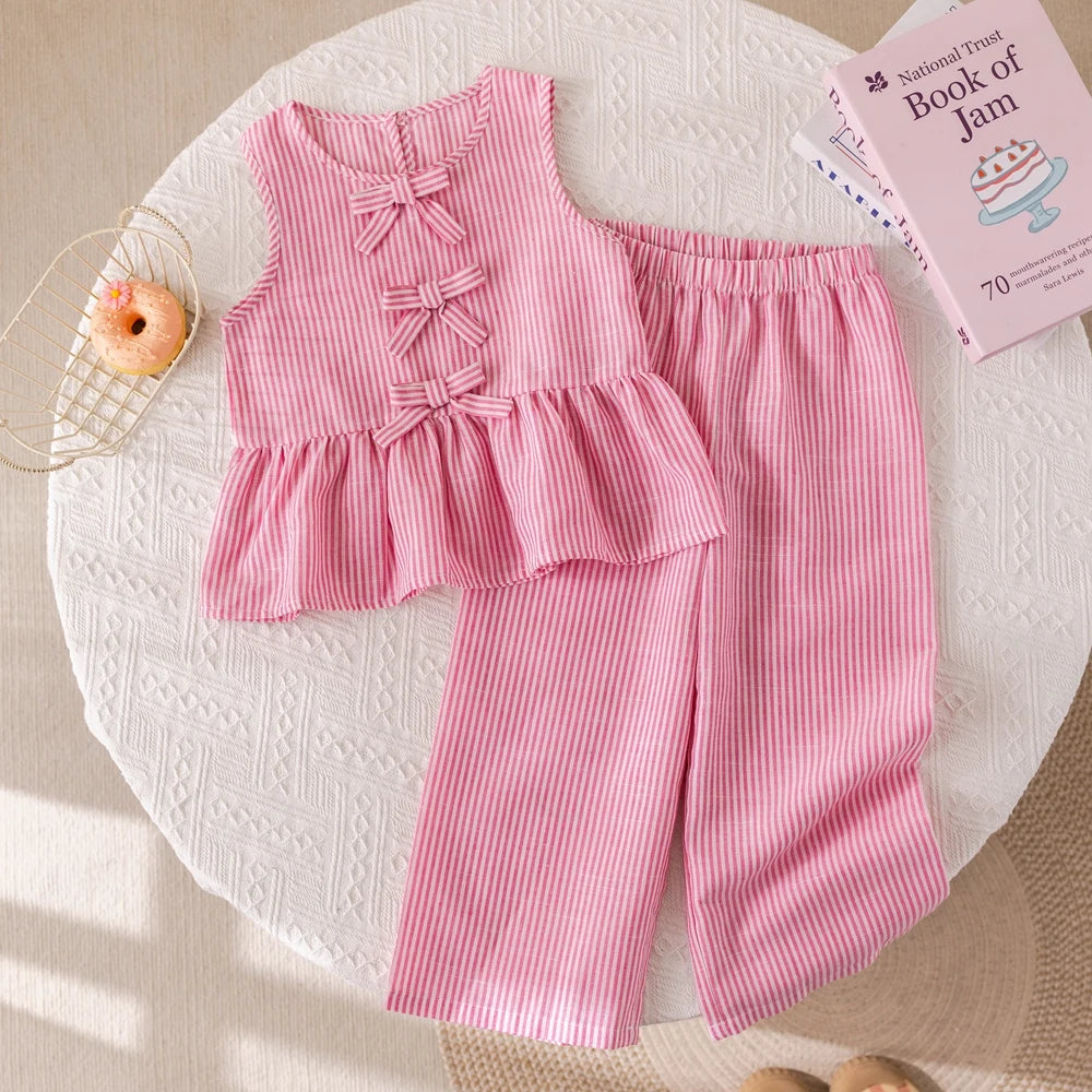 Conjunto Infantil Feminino Listrado