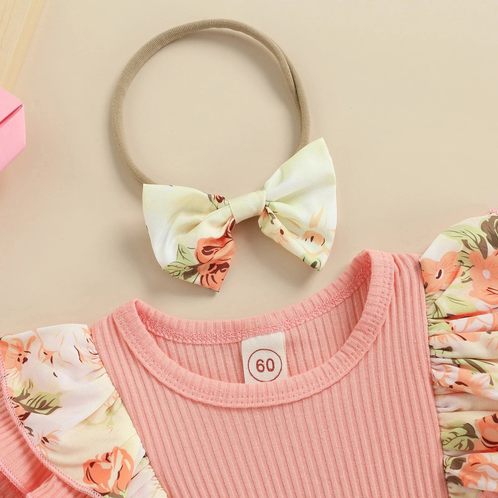 Conjunto Bebê Vestido Body + Faixa – Florença