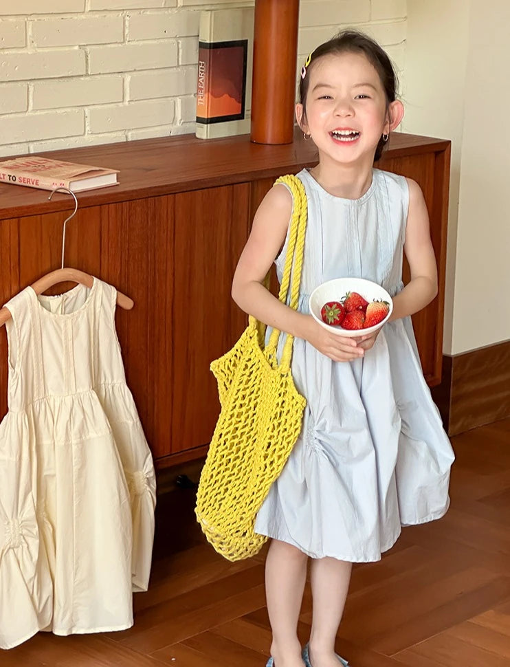 Vestido Infantil de Verão Estilo Princesa