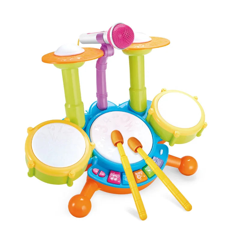 Bateria Musical Infantil com Microfone