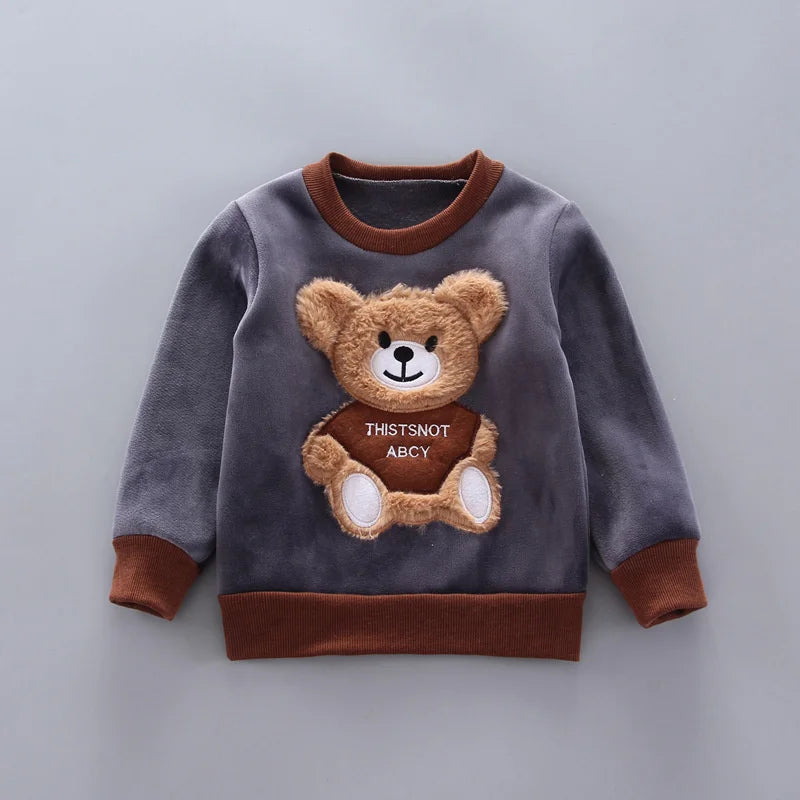 Conjunto Infantil de Inverno 3 Peças com Ursinho