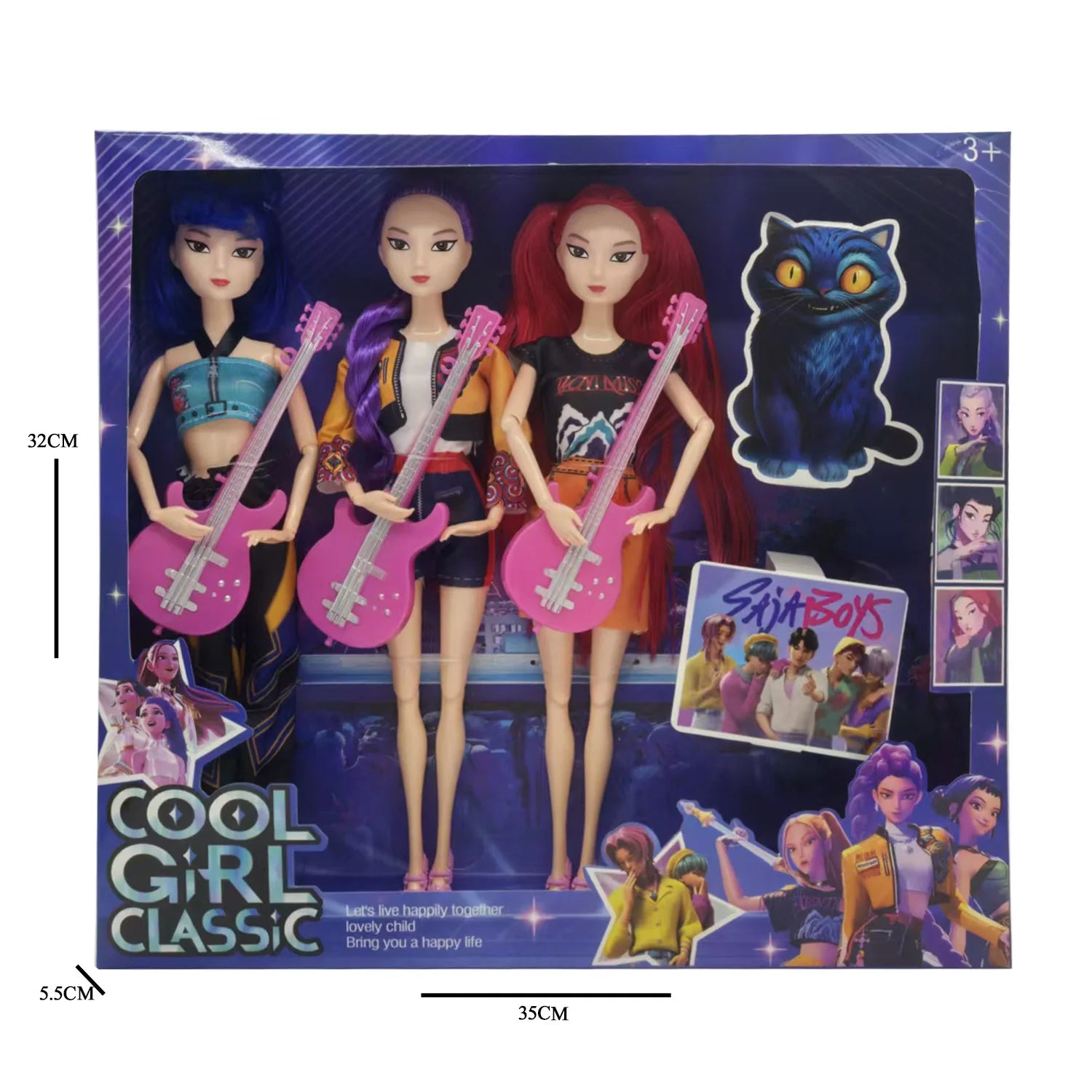 Boneca Kpop Demon Hunters 12cm – Action Figure Rumi, Mira, Zoey | Estilo Fashion, Articulada e Ideal para Coleção