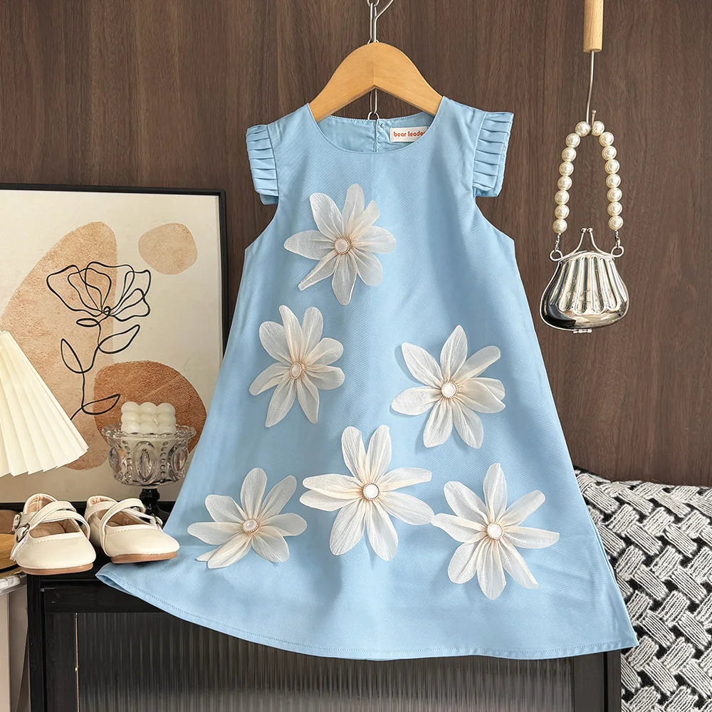 Vestido Lívia – Vestido Princesa com Flores 3D