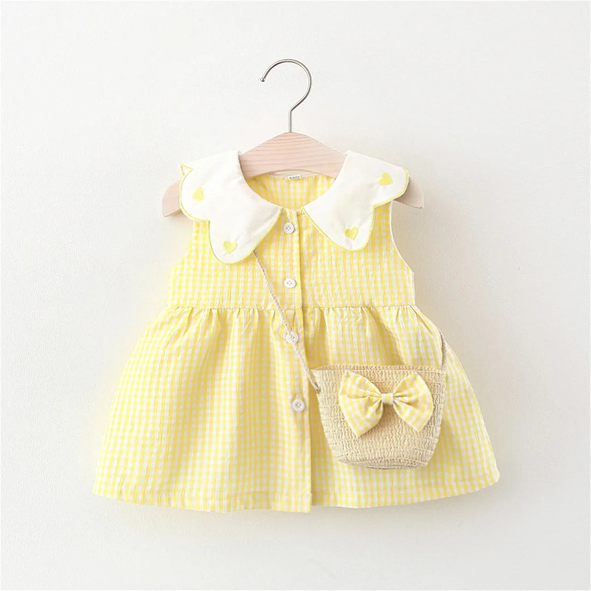 Vestido Infantil Xadrez com Mochilinha – Olivia