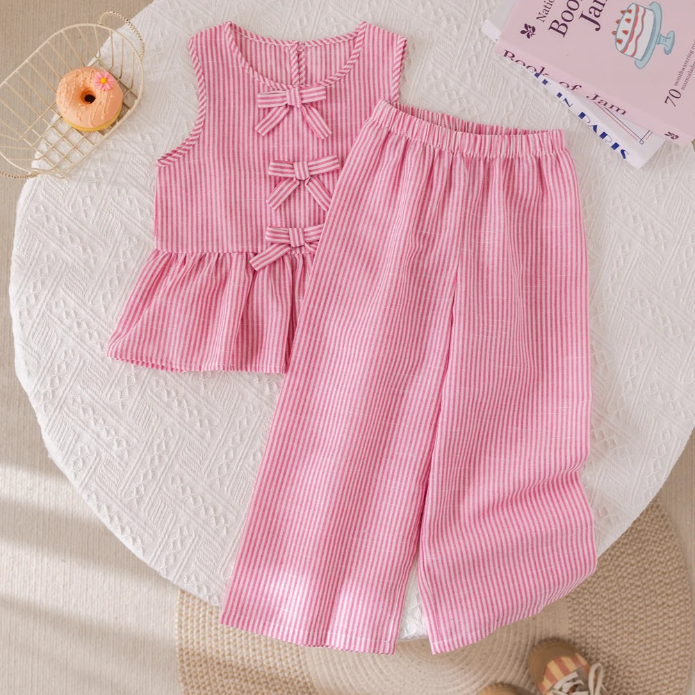 Conjunto Infantil Feminino Listrado