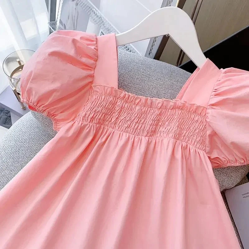 Vestido Princesa Infantil com Mangas Bufantes
