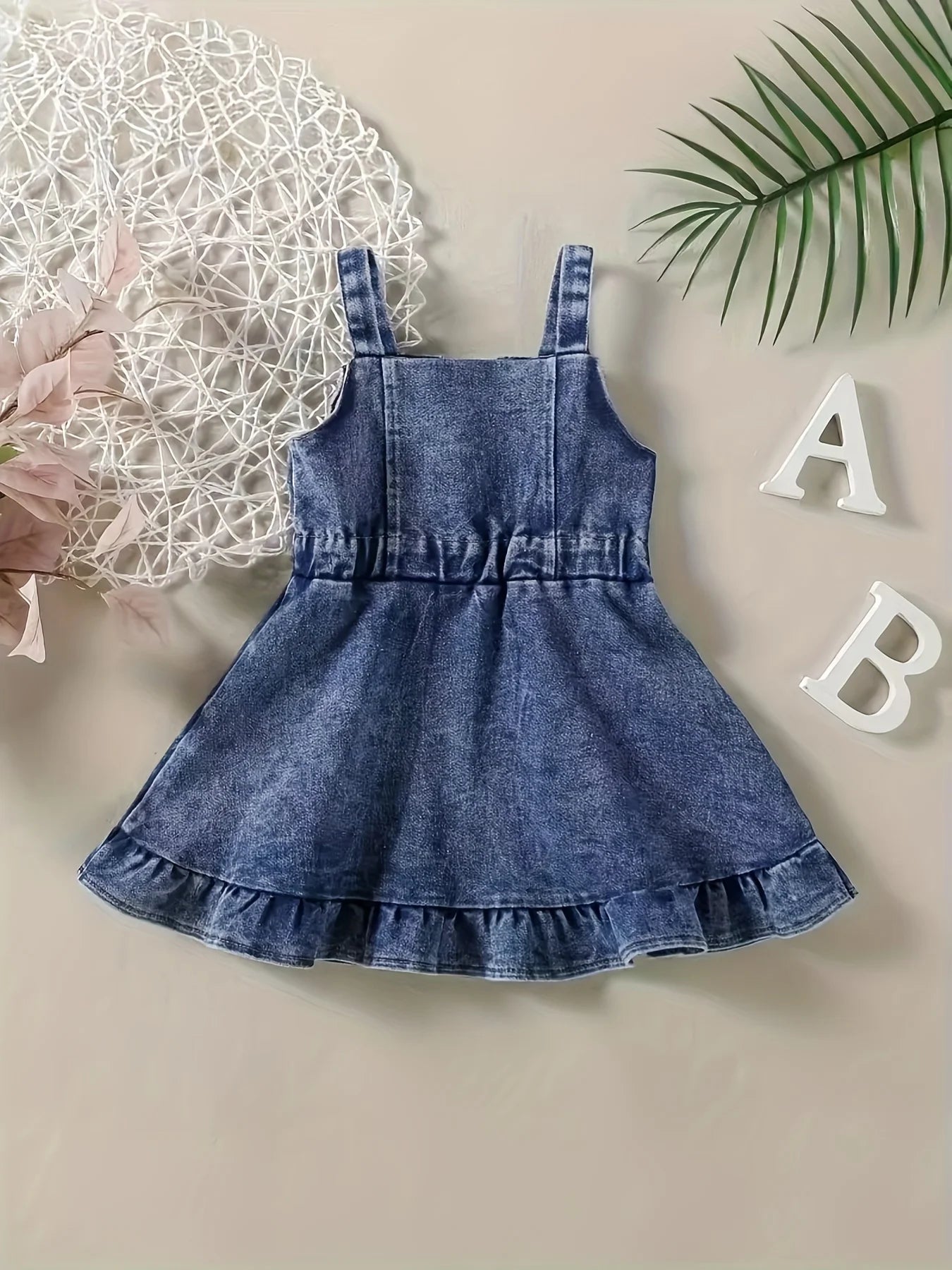Macacão Vestido Jeans – Charme Baby