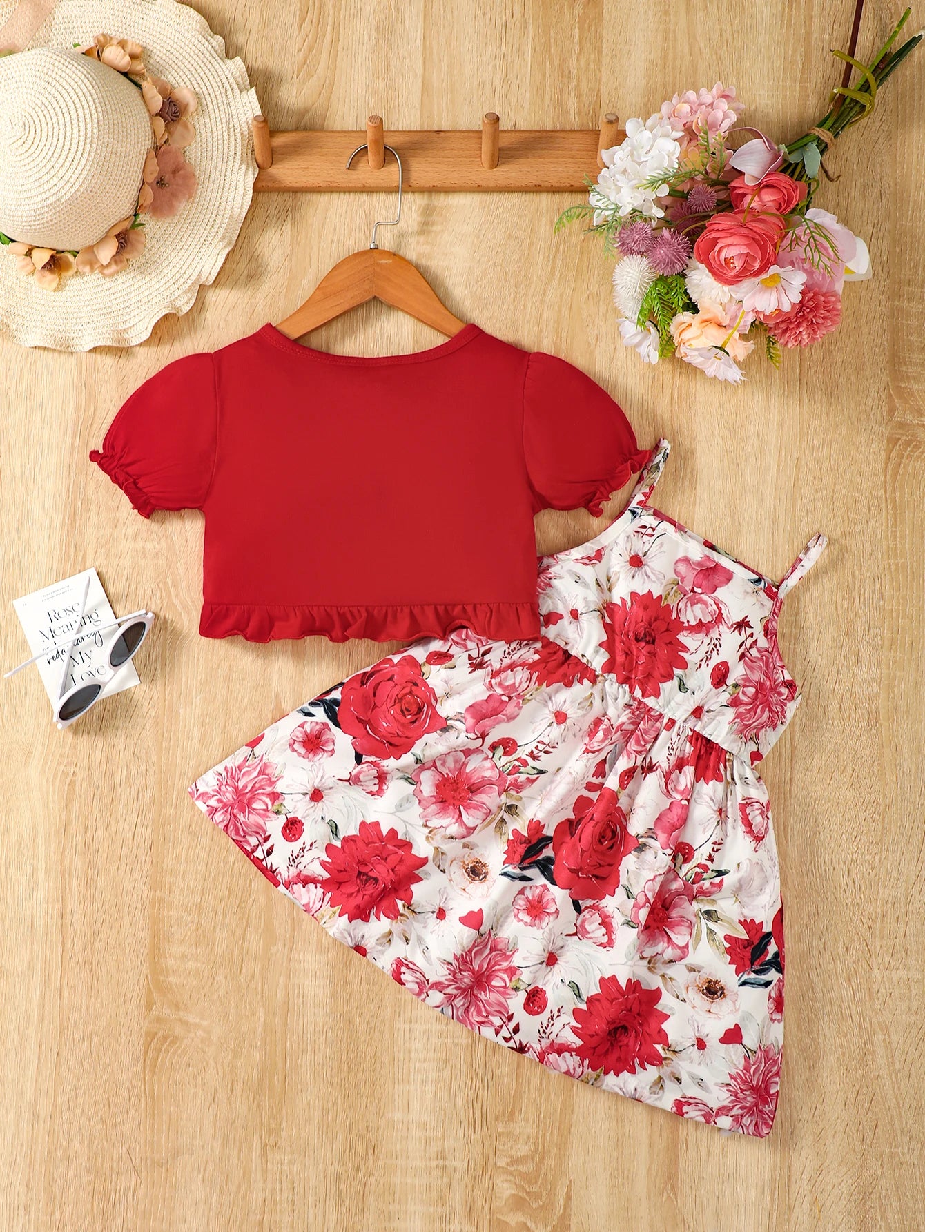 Vestido 2 Peças Laço Floral – Encanto de Verão
