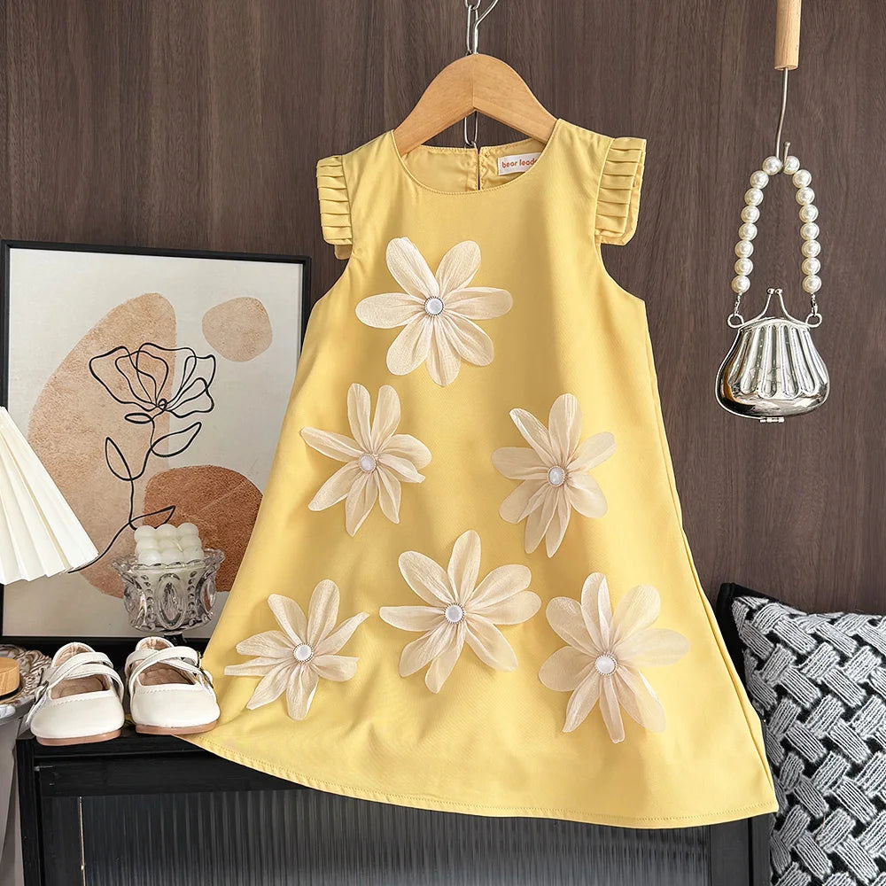 Vestido Lívia – Vestido Princesa com Flores 3D
