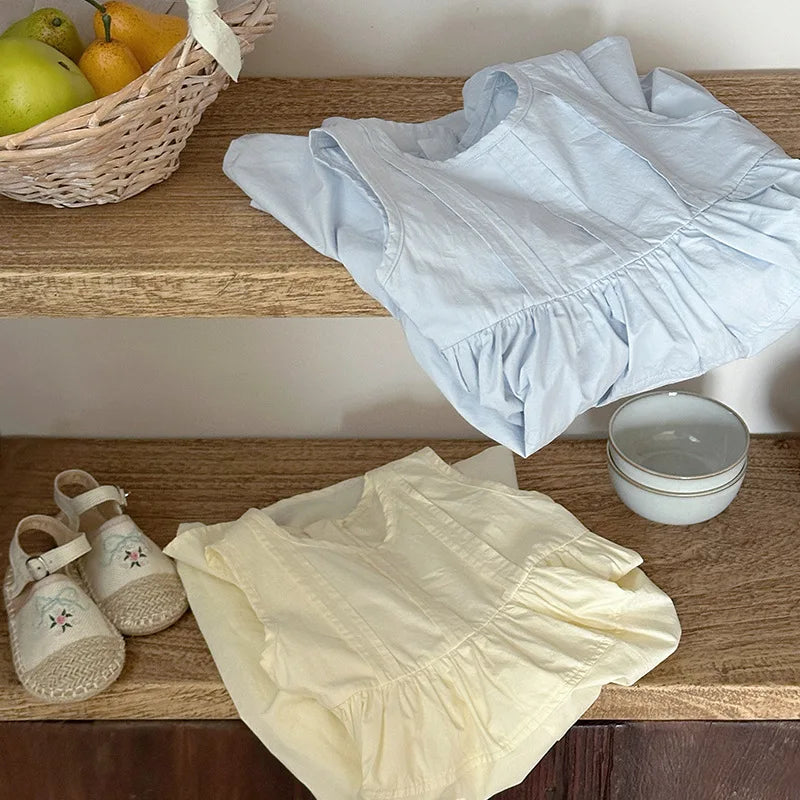 Vestido Infantil de Verão Estilo Princesa