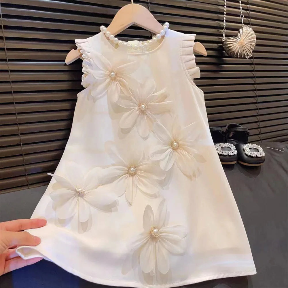 Vestido Lívia – Vestido Princesa com Flores 3D