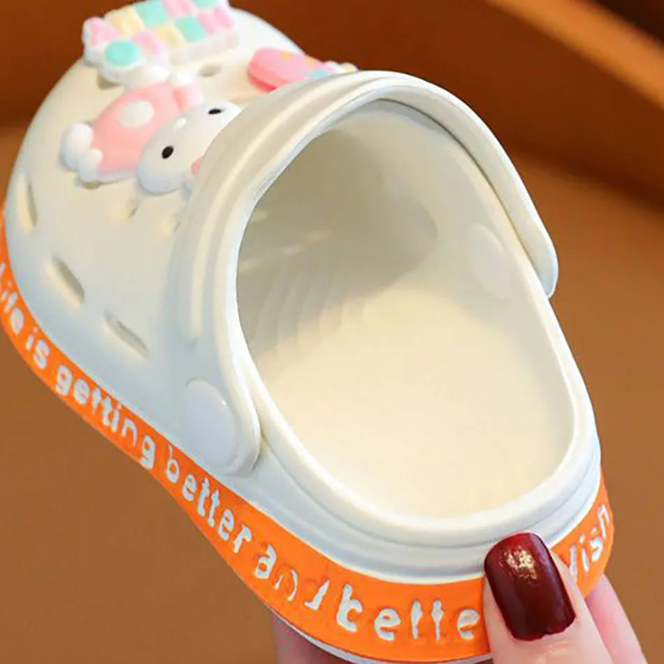 Clogs de Praia para Crianças – Chinelo Casual com Estampa de Personagens, Solado Macio, Antiderrapante e Respirável