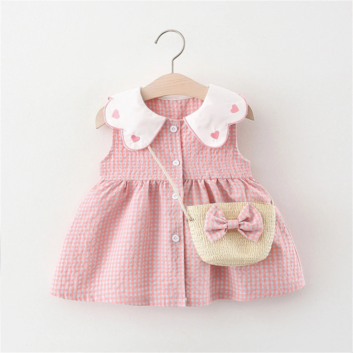 Vestido Infantil Xadrez com Mochilinha – Olivia