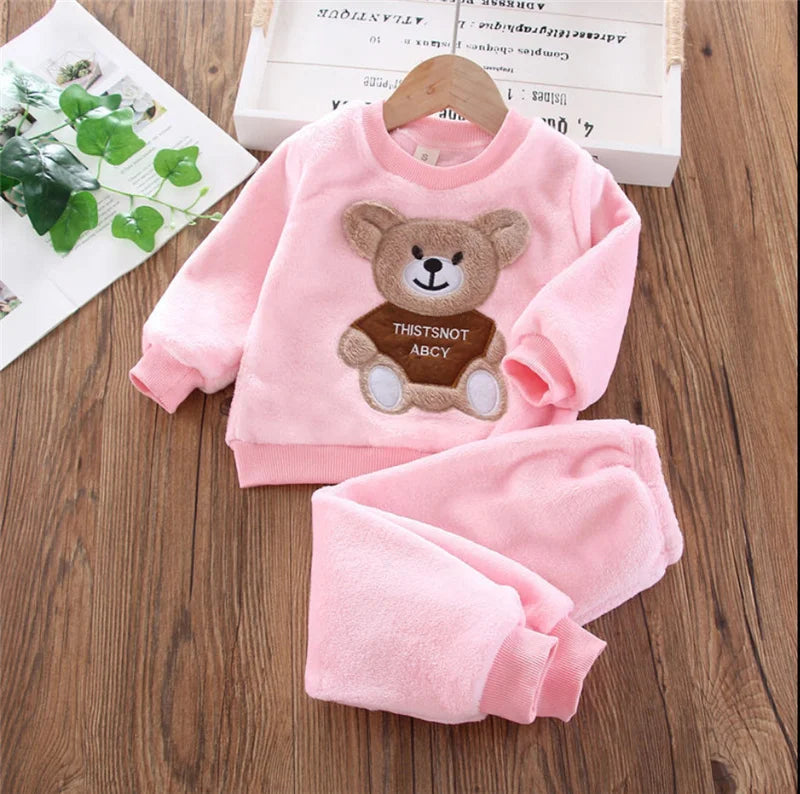 Roupa Infantil de Inverno 3 Peças em Flanela