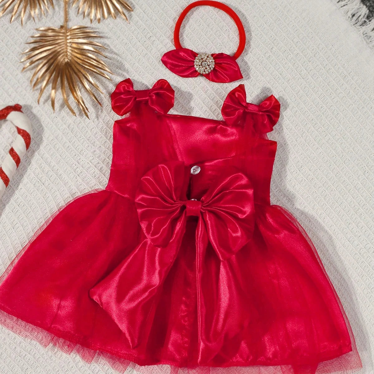 Vestido Newborn Laço Vermelho – Encanto