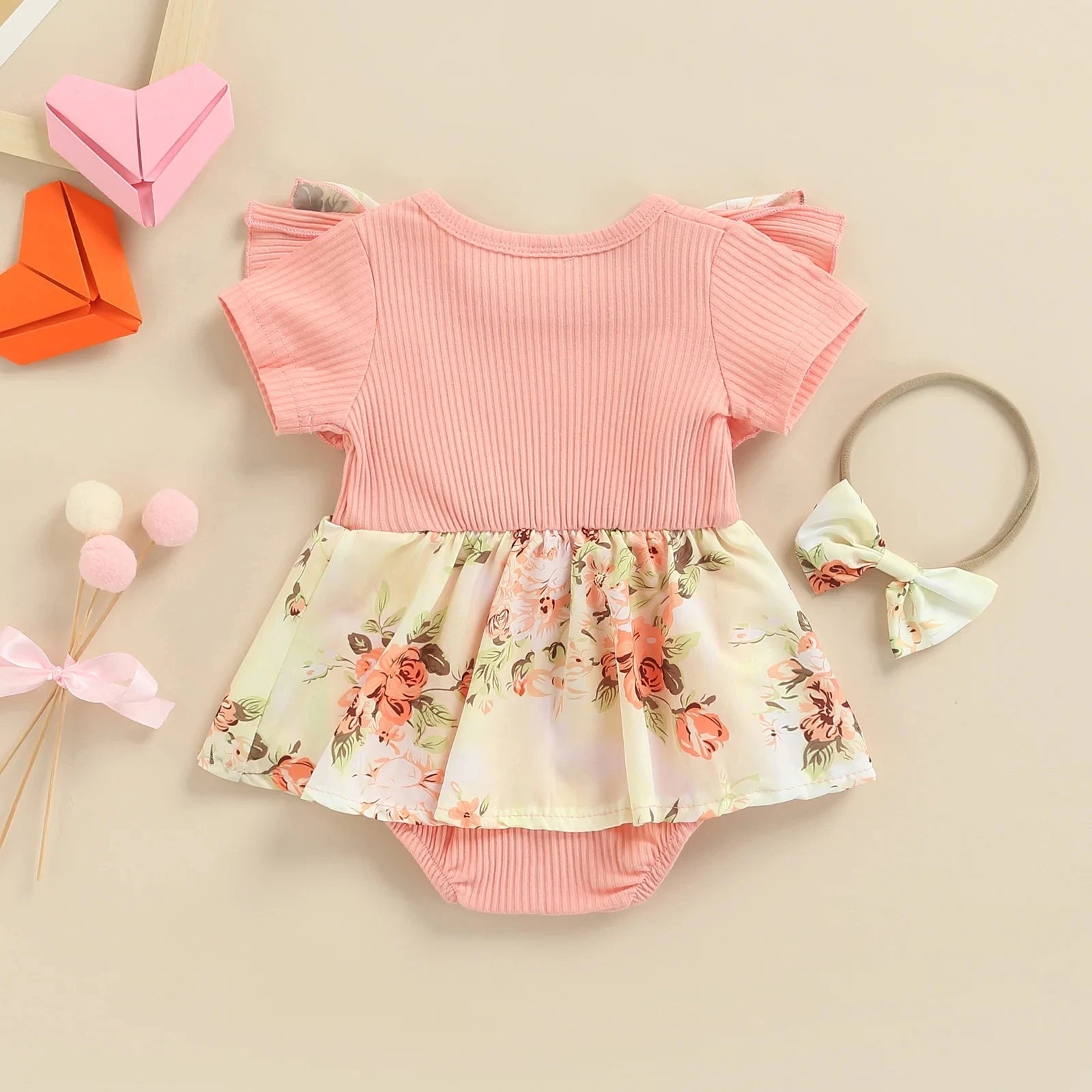 Conjunto Bebê Vestido Body + Faixa – Florença