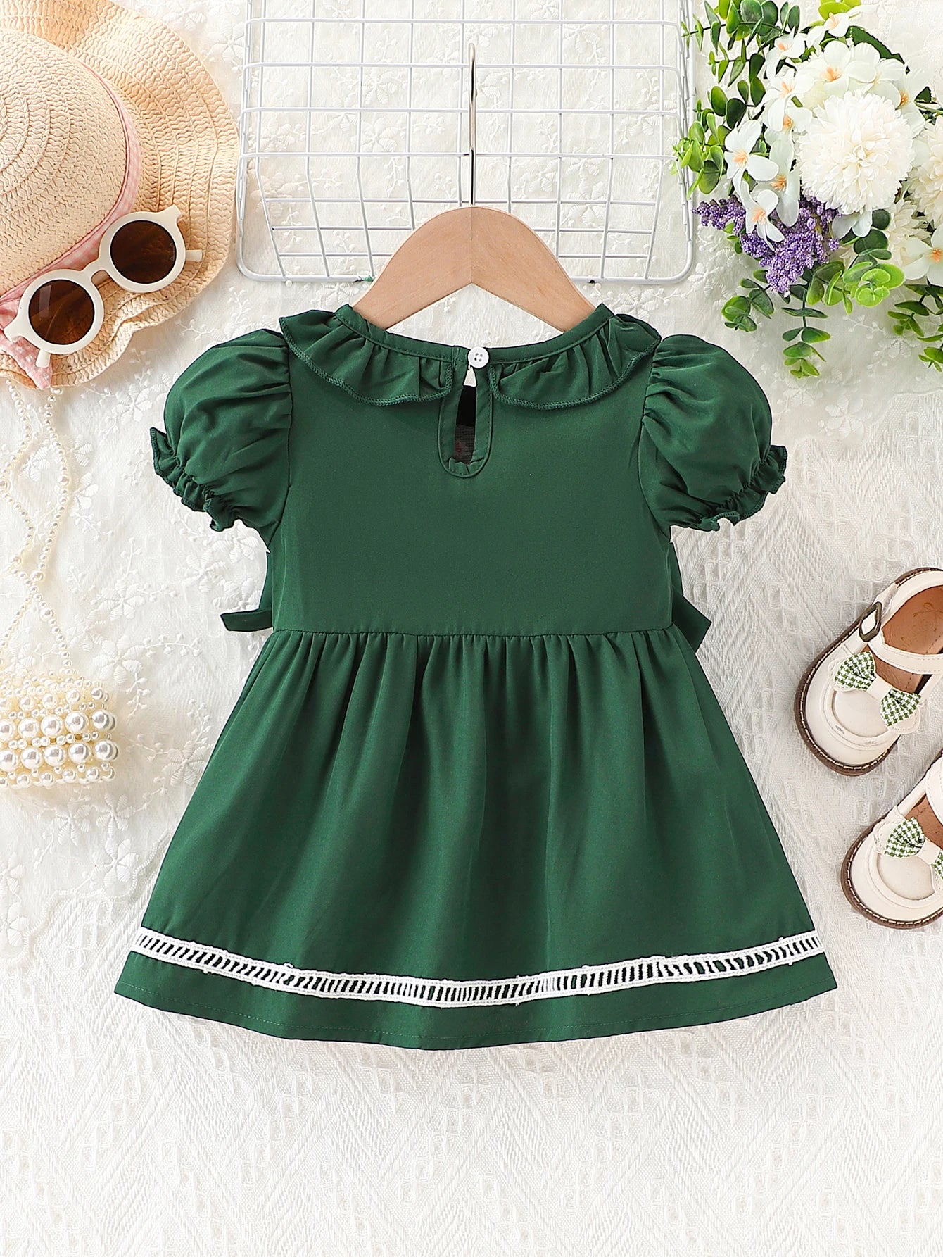 Vestido Princesa Infantil com Bordado Floral – Jade