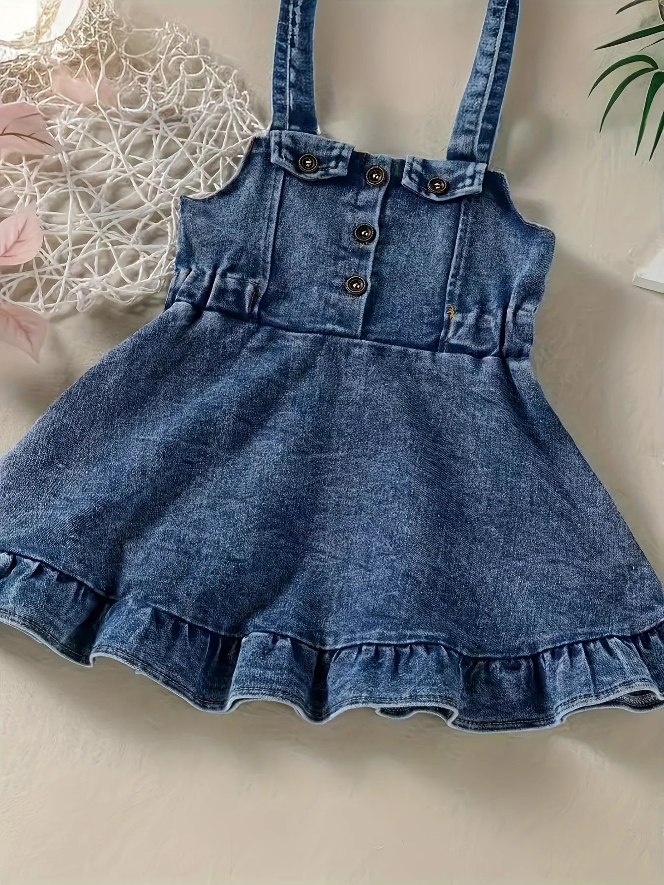 Macacão Vestido Jeans – Charme Baby