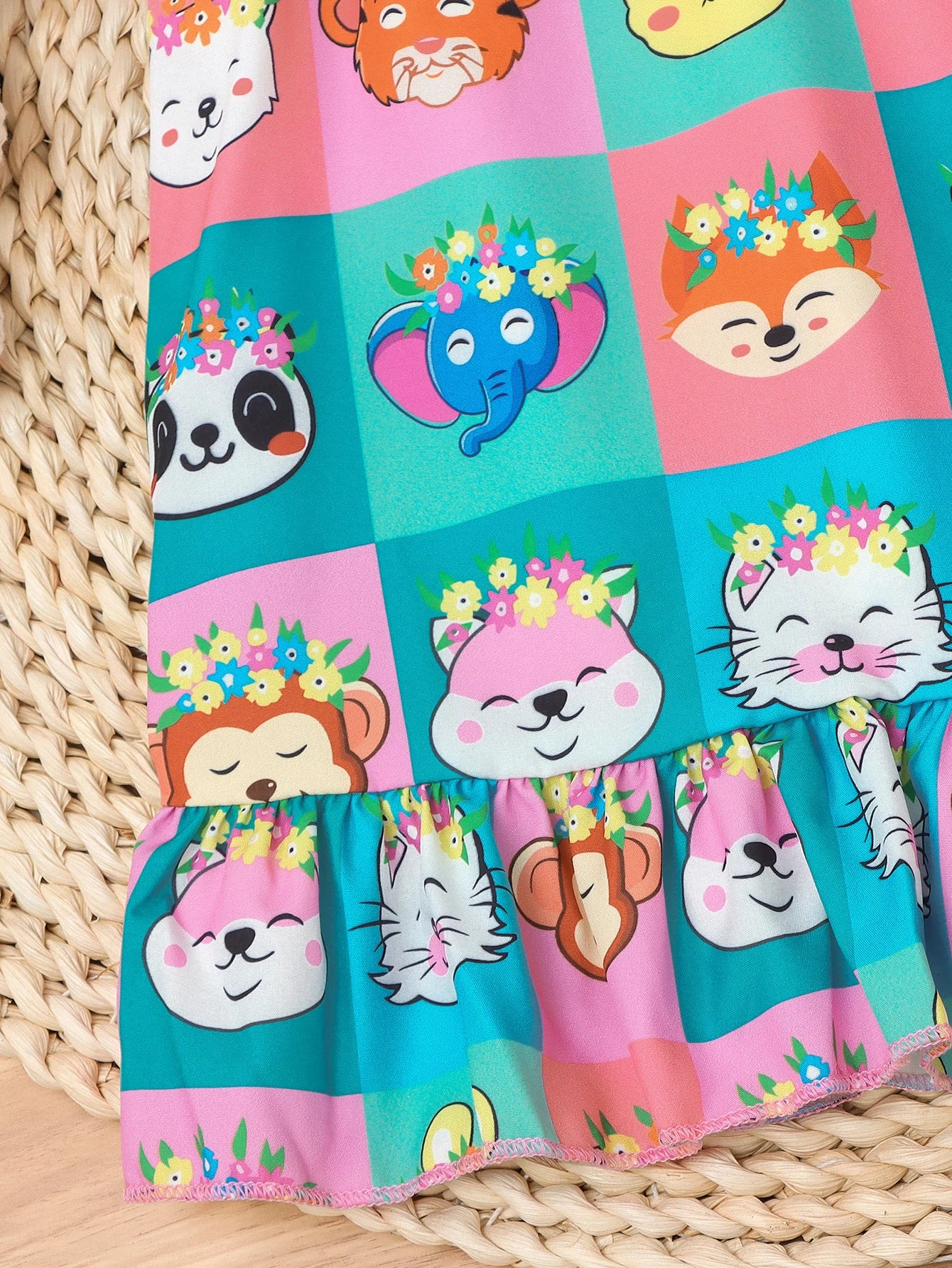 Vestido Infantil “Amiguinha Fashion” – Com Bolsa de Ombro Estampa Animal