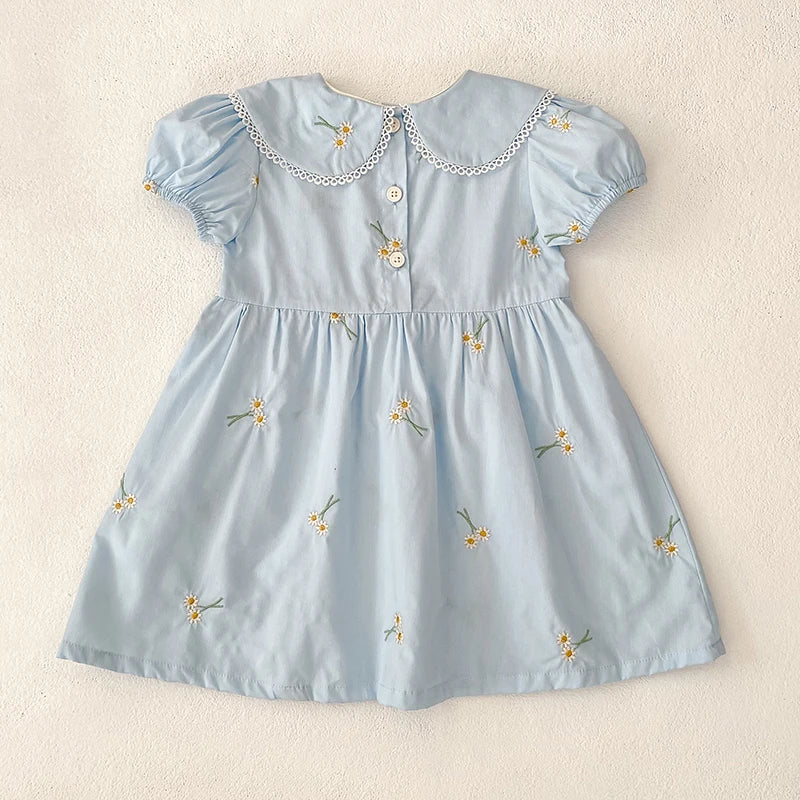 Vestido Princesa Infantil com Flores Bordadas
