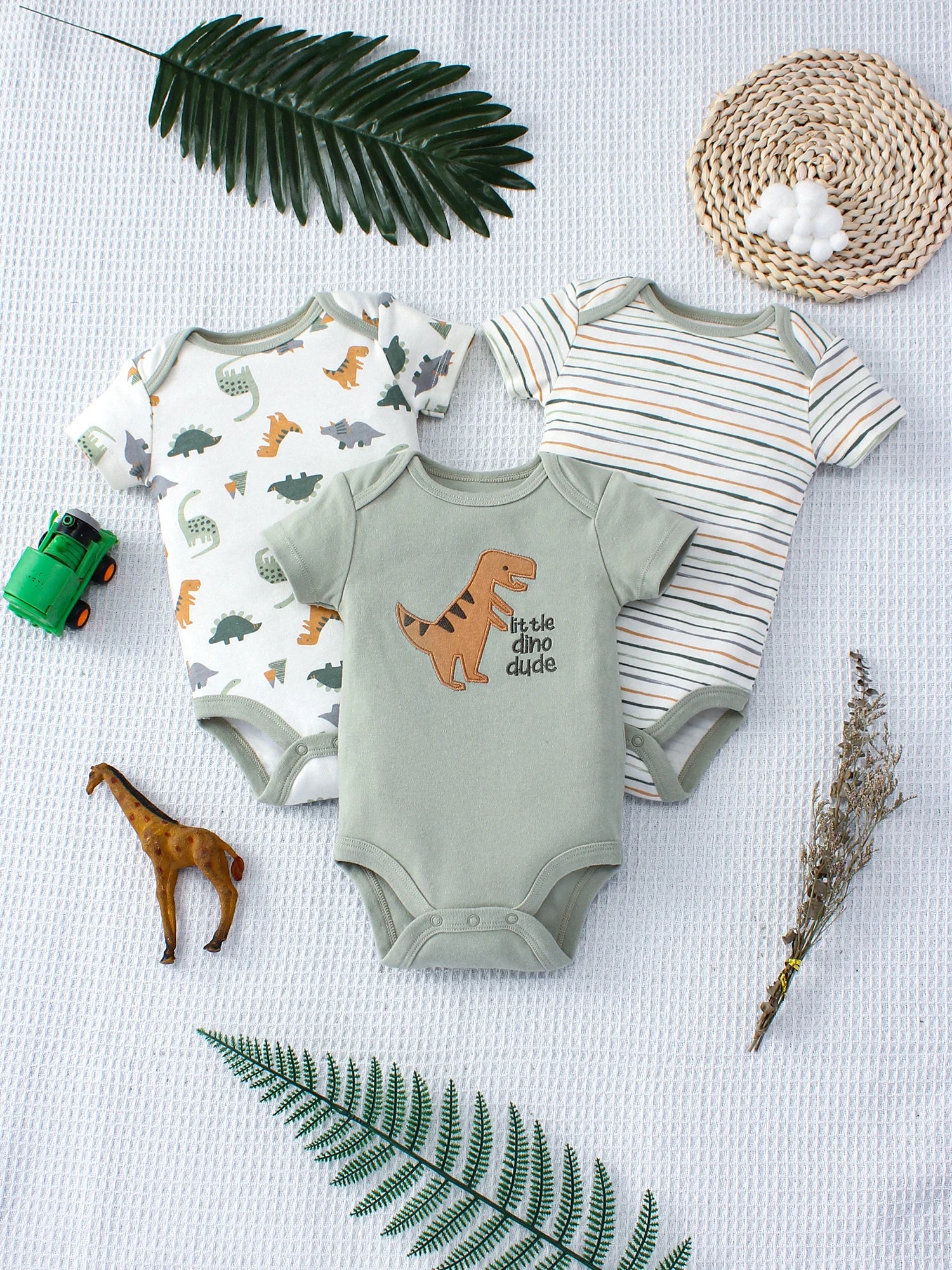 Conjunto 3 Peças Bebê – Dino Fun