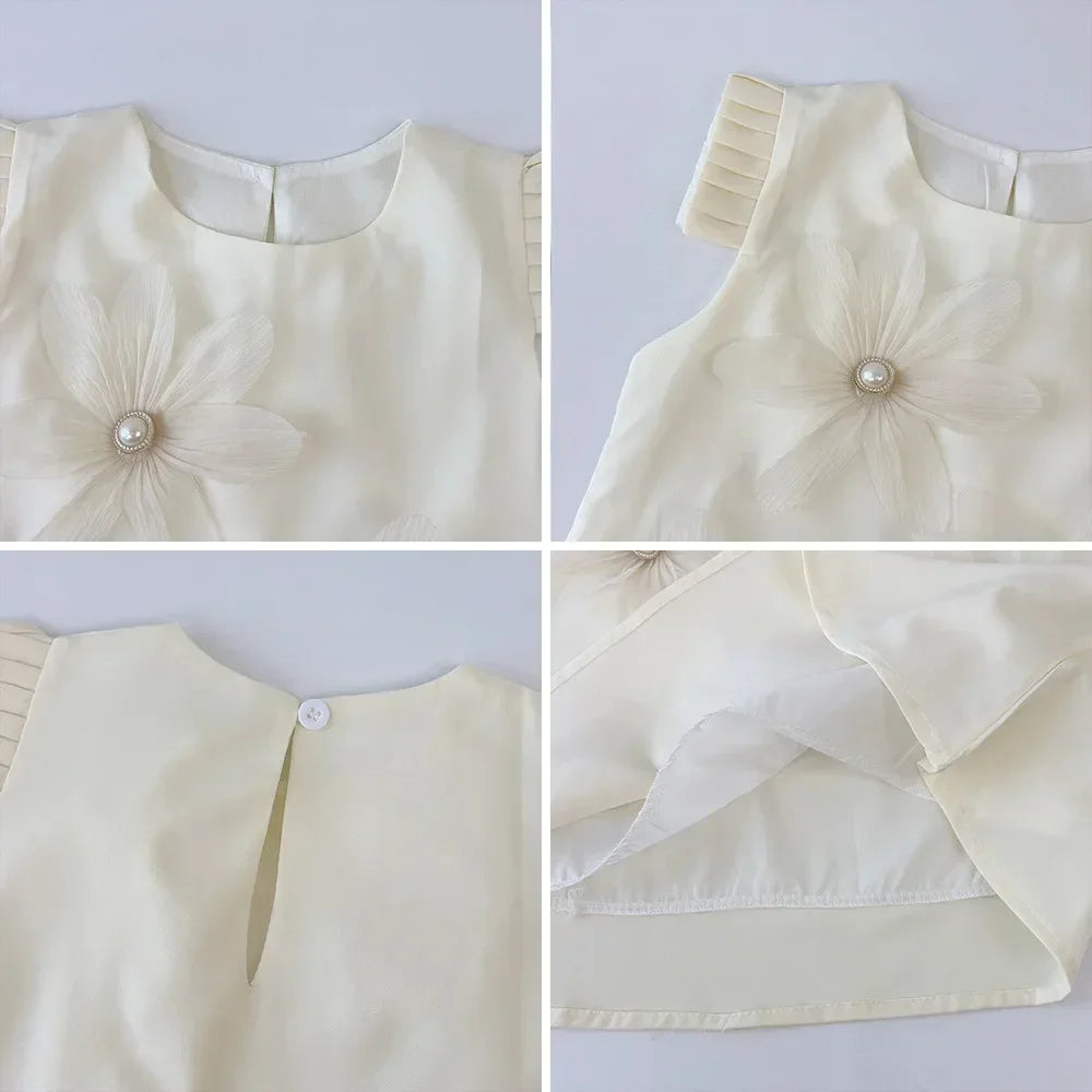 Vestido Lívia – Vestido Princesa com Flores 3D