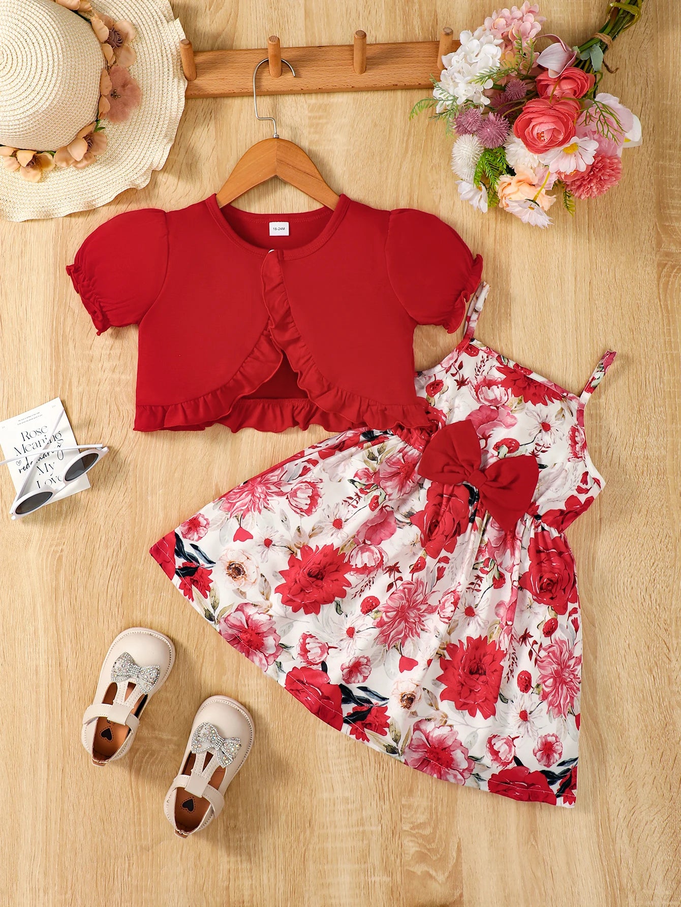 Vestido 2 Peças Laço Floral – Encanto de Verão