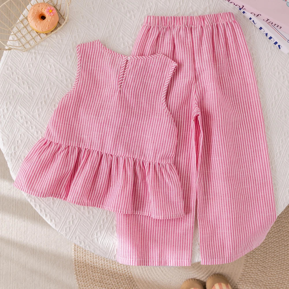 Conjunto Infantil Feminino Listrado