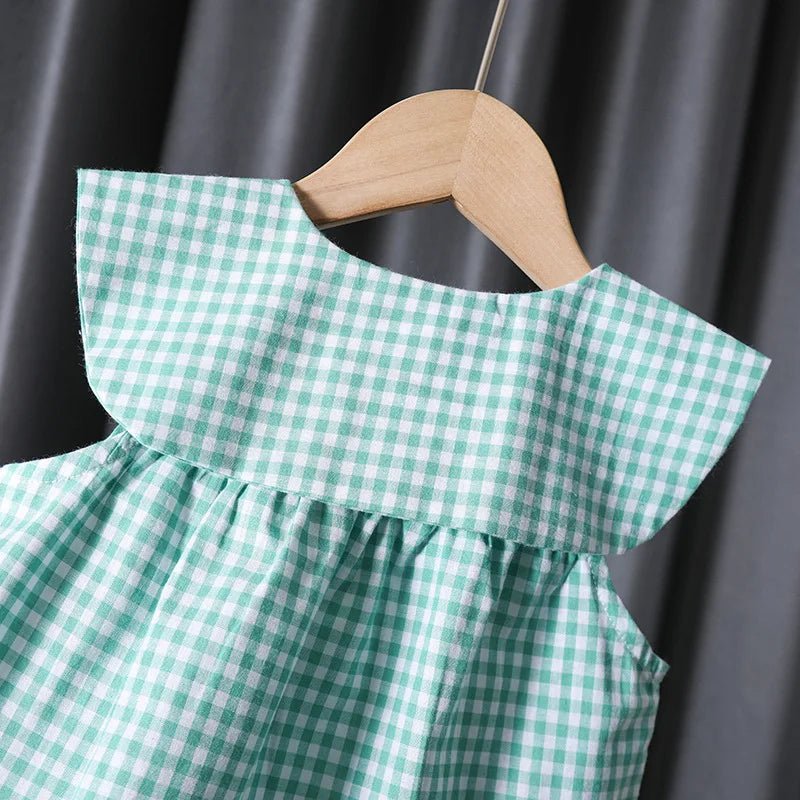 Conjunto Alice Xadrez com Bordado