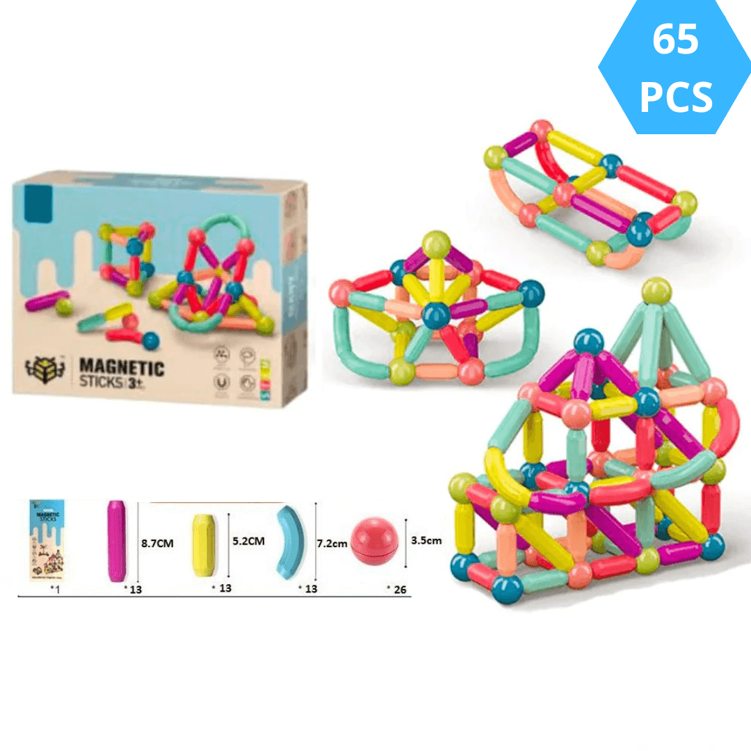 Conjunto de Bolas e Hastes Magnéticas