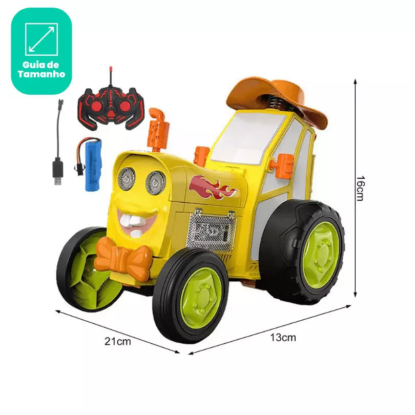 Carro de Acrobacias RC com Luzes e Música