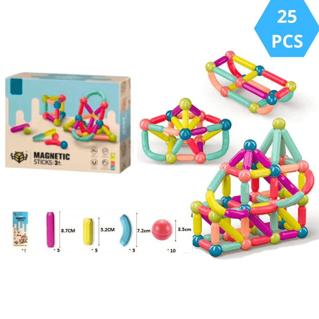 Conjunto de Bolas e Hastes Magnéticas