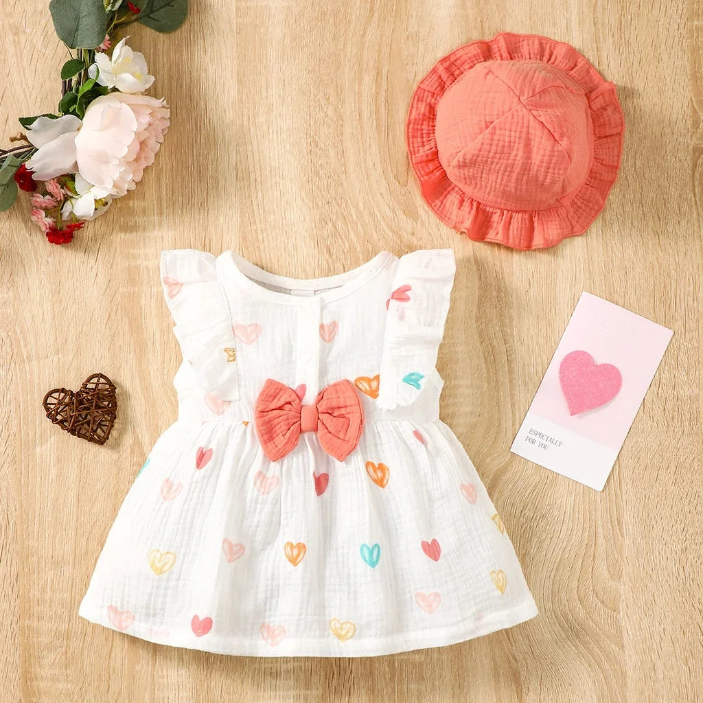 Conjunto Vestido com Chapéu Recém-Nascida – Amor de Verão