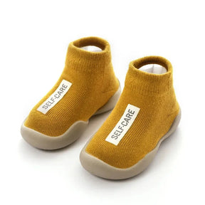 Meias-Calçados para Bebês – Botinhas Tricotadas com Solado de Borracha Macia para Meninos e Meninas
