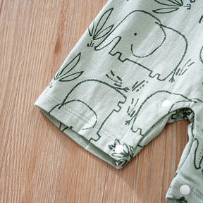 Body Bebê Verão Estampa Elefante