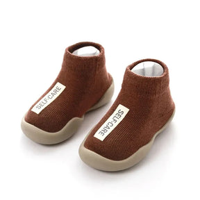 Meias-Calçados para Bebês – Botinhas Tricotadas com Solado de Borracha Macia para Meninos e Meninas
