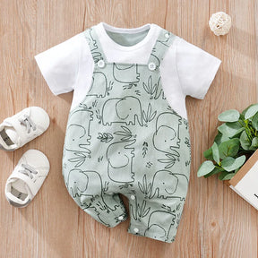 Body Bebê Verão Estampa Elefante