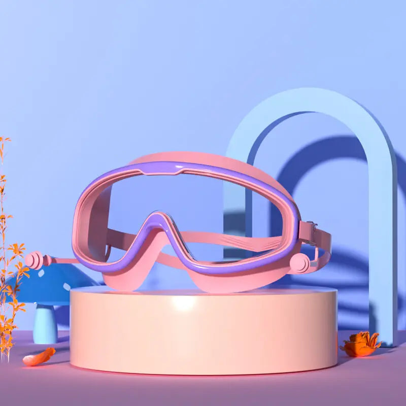 Óculos de Natação Infantil com Lente Grande e Visão Panorâmica 180°